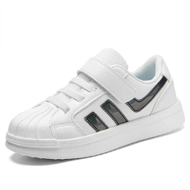 Breathable Soft Leather Anti-Slip Low Top Sneakers for Girls by M. Lei
