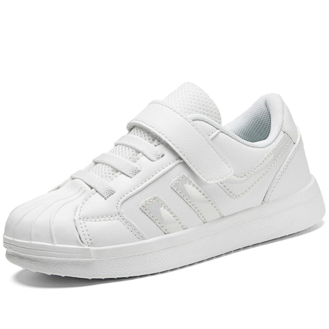Breathable Soft Leather Anti-Slip Low Top Sneakers for Girls by M. Lei