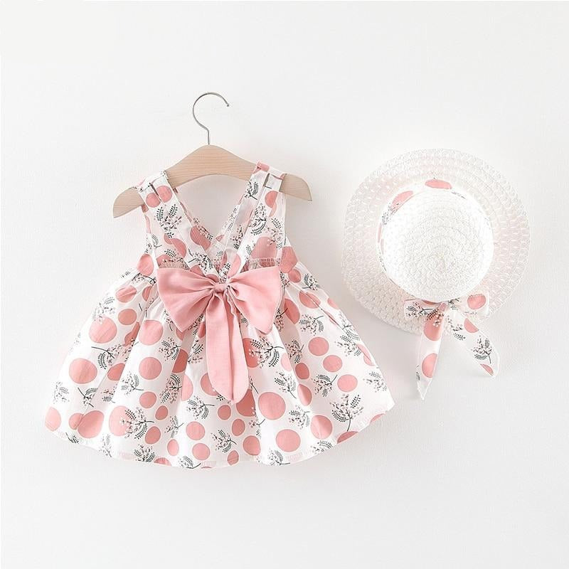2-Piece Sleeveless Cotton Sundress and Hat for Girls by Melario