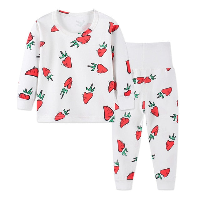 2-Piece Long Sleeve Cotton Pajamas for Girls by Sumi