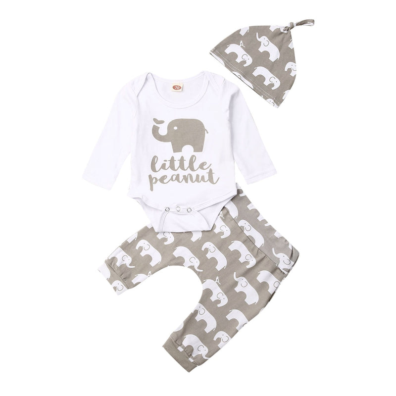 3-Piece Unisex Long Sleeve Onesie  and Pants Set by Liora