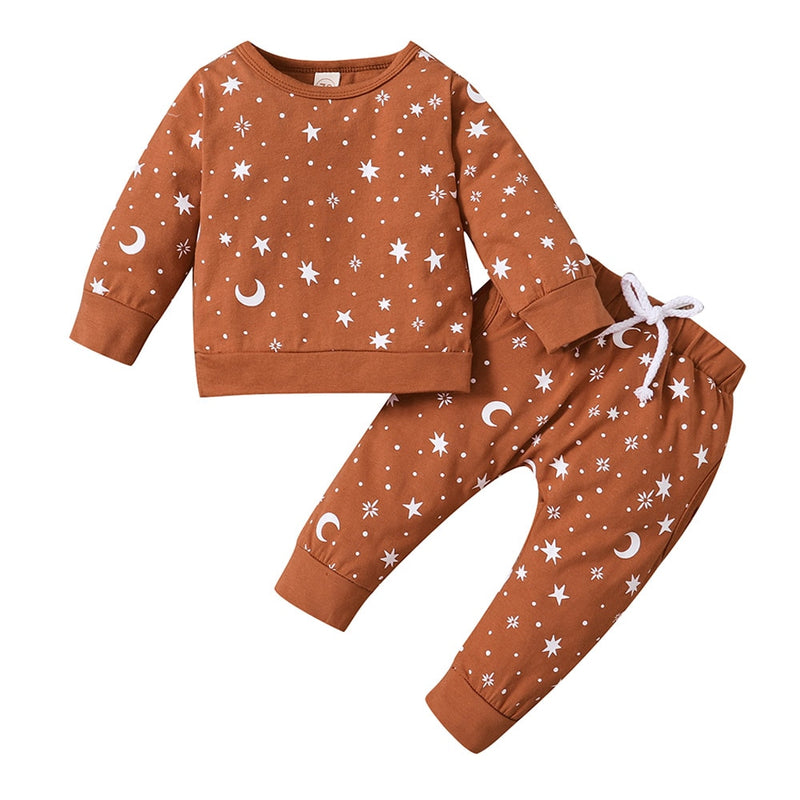 2-Piece Long Sleeve Cotton Sweatshirt and Pants Set for Girls by Cantree