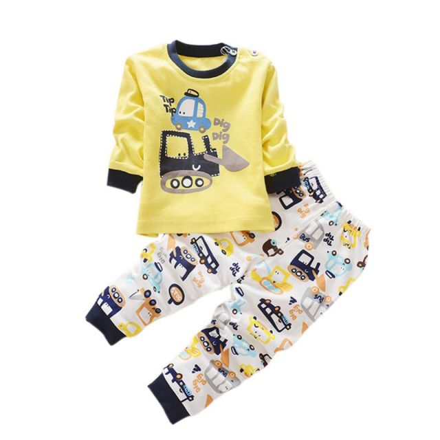 2-Piece Long Sleeve Shirt and Pants for Boys by Mini Car
