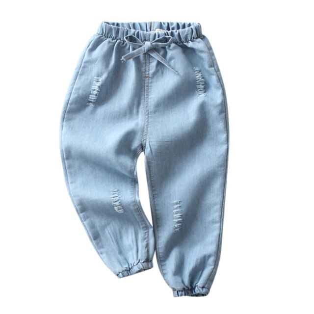 Acid Washed Denim Jeans for Girls by Ishow