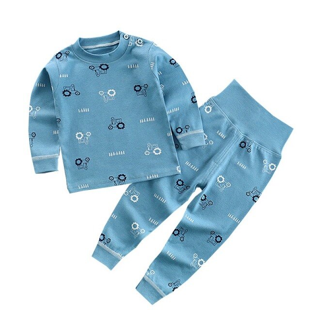 2-Piece Long Sleeve Cotton Pajamas for Girls by Kiddie Zoom
