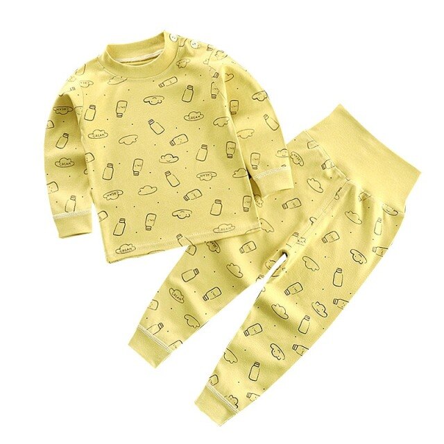 2-Piece Long Sleeve Cotton Pajamas for Girls by Kiddie Zoom