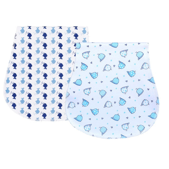 Unisex Waterproof Cotton Burp Cloths (2-Pack) by Bebe
