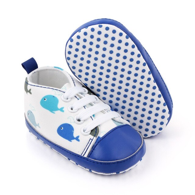 Low Top Anti-Slip Designer Canvas Sneakers for Girls by First Walker