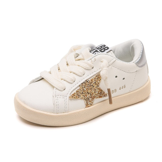 Low Top Soft Leather Anti-Slip Designer Sneakers for Girls by Ello