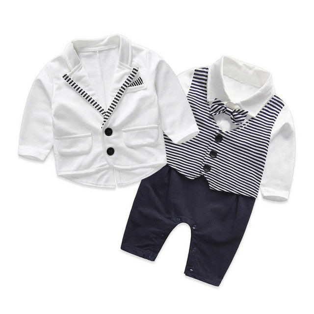 5-Piece Long Sleeve Cotton Romper Suit for Boys by Leume