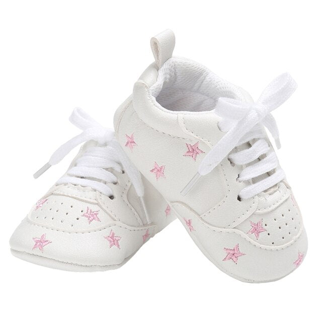 Low Top Anti-Slip Soft Leather Designer Shoes for Girls by First Walker